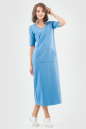 Спортивное платье  голубого цвета 6000-3 No2|интернет-магазин vvlen.com