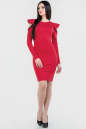 Коктейльное платье футляр красного цвета 2662.47 No0|интернет-магазин vvlen.com