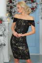 Коктейльное платье футляр черного цвета 2437-2.13 No0|интернет-магазин vvlen.com