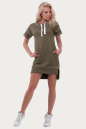Повседневное спортивное платье хаки цвета 6004 No1|интернет-магазин vvlen.com
