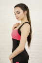 Топ для фитнеса черного с розовым цвета 2322.67 No1|интернет-магазин vvlen.com
