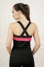 Топ для фитнеса черного с розовым цвета 2322.67 No2|интернет-магазин vvlen.com