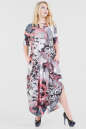 Платье оверсайз серого с розовым цвета 2424-3.6 No0|интернет-магазин vvlen.com