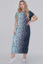 Летнее платье оверсайз синего тона цвета 2665-1.5|интернет-магазин vvlen.com