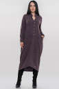 Повседневное платье  мешок серо-фиолетового цвета 2539-4.118|интернет-магазин vvlen.com