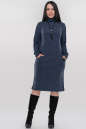 Повседневное платье гольф темно-синего цвета 2750-1.106 No0|интернет-магазин vvlen.com