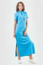 Спортивное платье  голубого цвета 6009-1|интернет-магазин vvlen.com