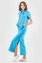Спортивное платье  голубого цвета 6009-1 No1|интернет-магазин vvlen.com