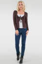 Блуза коричневого цвета 783.17 No0|интернет-магазин vvlen.com