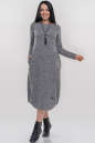 Платье трапеция серого цвета 2859.106  No0|интернет-магазин vvlen.com