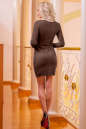 Повседневное платье футляр коричневого цвета 2427.86 No3|интернет-магазин vvlen.com