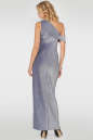 Вечернее платье с открытыми плечами серебристо-синия цвета 2783.98 No3|интернет-магазин vvlen.com