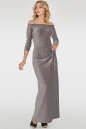 Вечернее платье с открытыми плечами серебристо-бордового цвета 2790.98 No2|интернет-магазин vvlen.com