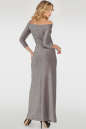 Вечернее платье с открытыми плечами серебристо-бордового цвета 2790.98 No4|интернет-магазин vvlen.com