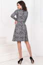 Повседневное платье с расклешённой юбкой серого цвета 1021.17 No2|интернет-магазин vvlen.com