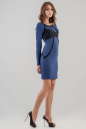 Повседневное платье футляр синего цвета 1875.46 No1|интернет-магазин vvlen.com