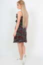 Летнее платье-комбинация бордового c черным цвета 460.17 No3|интернет-магазин vvlen.com