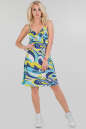 Летнее платье трапеция голубого тона цвета 460.20 No0|интернет-магазин vvlen.com