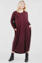 Платье оверсайз бордового цвета 2675.17 No0|интернет-магазин vvlen.com