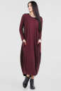 Платье оверсайз бордового цвета 2675.17 No2|интернет-магазин vvlen.com