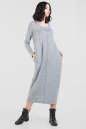 Повседневное платье балахон серого цвета 2673.99 No1|интернет-магазин vvlen.com