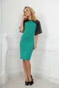Коктейльное платье футляр зеленого цвета 2522.47 No1|интернет-магазин vvlen.com