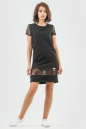 Спортивное платье  черного цвета 6003-3 No0|интернет-магазин vvlen.com