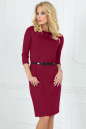 Повседневное платье футляр вишневого цвета 1406-1.47 No0|интернет-магазин vvlen.com