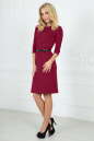 Повседневное платье футляр вишневого цвета 1406-1.47 No2|интернет-магазин vvlen.com