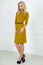 Офисное платье футляр горчичного цвета 1406-1.47 No2|интернет-магазин vvlen.com