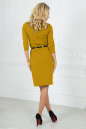 Офисное платье футляр горчичного цвета 1406-1.47 No3|интернет-магазин vvlen.com