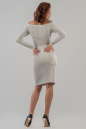 Коктейльное платье футляр серебристого цвета 2624.98 No3|интернет-магазин vvlen.com