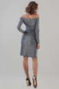 Коктейльное платье футляр серебристо-синия цвета 2624.98 No3|интернет-магазин vvlen.com