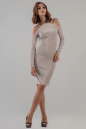 Коктейльное платье футляр серебристо-розового цвета 2625.98 No2|интернет-магазин vvlen.com