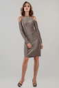 Коктейльное платье футляр серебристо-бордового цвета 2625.98 No1|интернет-магазин vvlen.com