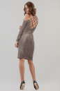 Коктейльное платье футляр серебристо-бордового цвета 2625.98 No6|интернет-магазин vvlen.com