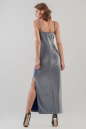Коктейльное платье-комбинация серебристо-синия цвета 2629.98 No3|интернет-магазин vvlen.com
