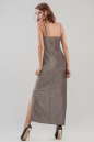 Коктейльное платье-комбинация серебристо-бордового цвета 2629.98 No4|интернет-магазин vvlen.com