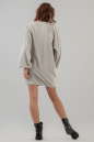 Коктейльное платье оверсайз серебристого цвета 2632.98 No4|интернет-магазин vvlen.com