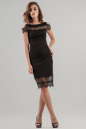 Коктейльное платье футляр черного цвета 2634.47|интернет-магазин vvlen.com