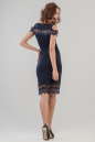 Коктейльное платье футляр темно-синего цвета 2634.47 No4|интернет-магазин vvlen.com