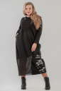 Платье балахон черного цвета 2636.79  No0|интернет-магазин vvlen.com