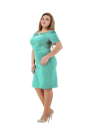 Платье футляр мятного цвета 2162.53 |интернет-магазин vvlen.com