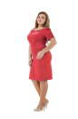 Платье футляр кораллового цвета .2162.53  No0|интернет-магазин vvlen.com
