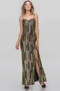 Вечернее платье с длинной юбкой черного с золотистым цвета 2887.124 No1|интернет-магазин vvlen.com