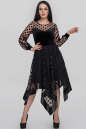 Коктейльное платье с расклешённой юбкой черного цвета 2875.10 No1|интернет-магазин vvlen.com