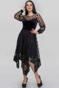Коктейльное платье с расклешённой юбкой черного цвета 2875.10 No2|интернет-магазин vvlen.com
