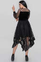 Коктейльное платье с расклешённой юбкой черного цвета 2875.10 No3|интернет-магазин vvlen.com