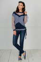 Блуза бирюзового цвета kl  179 No6|интернет-магазин vvlen.com