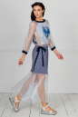 Клубное платье с расклешённой юбкой бирюзового цвета kl  185 No1|интернет-магазин vvlen.com